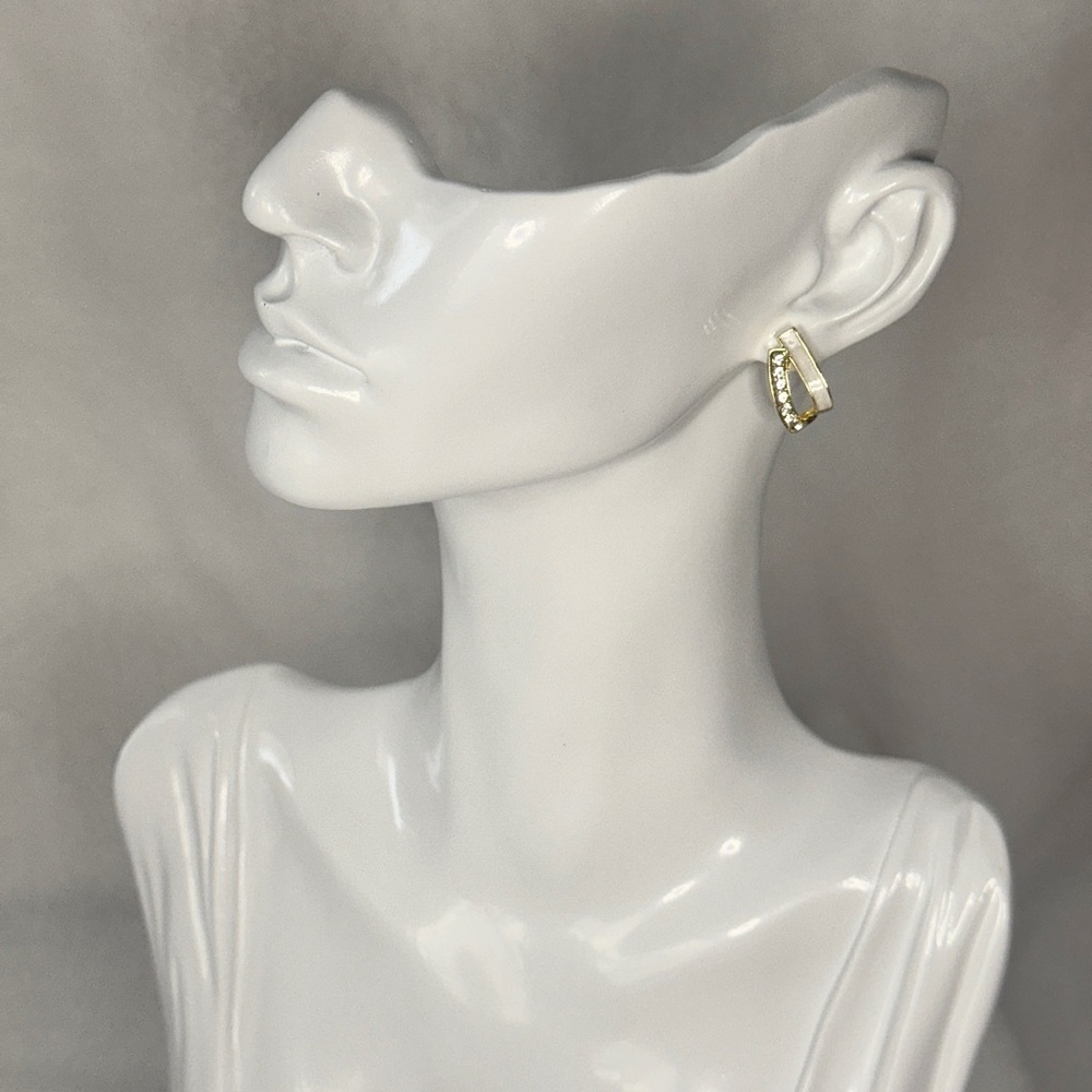 Elegant Gold and Silver Hoop Earrings